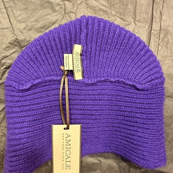 Amicale 100% Cashmere Turban - Purple - Picture 2 of 2